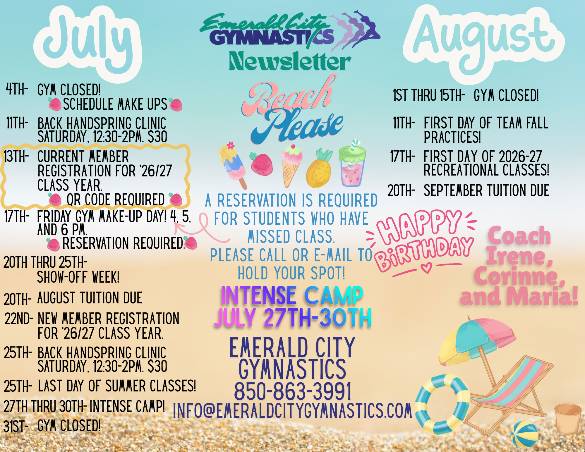 July/August 2026 Newsletter